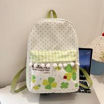 Korean-style minimalist double-shoulder backpacks with large capacity, solid colors and versatility for college and high school 15 inches