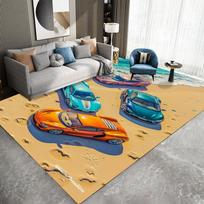 Car Carpet Cartoon Living Room Bedroom Kitchen Sofa Table Balcony Rug Non-slip Washable Mat Exquisite Home Ornaments 60*90cm