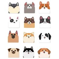 12x Cartoon Dogs Sticky Note Cute Animal Memos Post Stickies Small Sticky Note School Supplies Self-Adhesive Note Pad 1