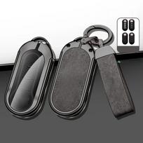 Suitable for Fiat 500 500C 500L 500X Zinc Alloy High-grade Leather Car Key Protective Cover Auto Accessories