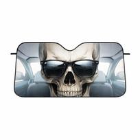 Juokinga kaukolė automobiliui, užuolaidėlė nuo saulės, UV, 1 vnt.