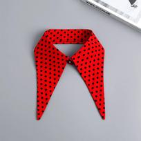 Perfect Match Red Polka Dots Lapel Fake Collar For Women Detachable Removable Half Shirt False Blouse Neck Collar Clothing Accessories
