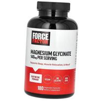Magnesium Bisglycinate Chelate, Magnesium Glycinate 140, Force Factor 180 veg caps (36641024) 180vcaps