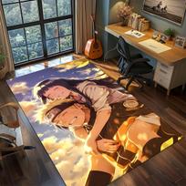 Naruto Anime Rug Carpet Large Area Rug Non Slip Washable Floor Mat Gamer Room Bedroom Home Decor -QJY 60x90cm