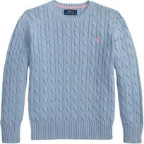 Polo Ralph Lauren Sweater FW25 Small Pony Embroidered Cable Knit Cotton Crew Neck Pullover Long Sleeve Classic Version Kids sweater 323702674-516 S