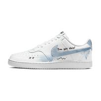 Nike Court Vision 1 Haze Blue Leather Cushioning, Wear Resistant Low top Skateboard Shoes Men's Blue DH2987-101(Team591-) 44