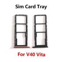 For ZTE Blade V40 Vita Sim Tray Holder SIM Card Tray Slot Holder Adapter Socket Repair Parts