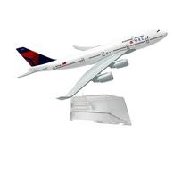 1/400 Scale 16cm Plane Delta Airways 747 Plane Toy Kids Souvenir Alloy Aircraft Aviation B747 Model Toy Decoration Children Gift