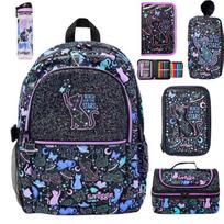 Smiggle Australia Kids Backpack Large Capacity School Bag Cartoon Outdoor Leisure for Students Constellation cat double pencil case 22.5*12.5CM