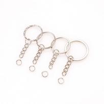 Pasidaryk pats metalinis raktų pakabukas su lėlės pakabuku ir karabinu 25mm Round + 4 Twist Links + Split Ring