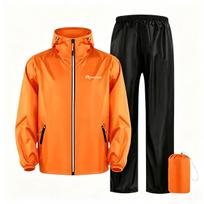 Luminous Ultralight Reflective Raincoat & Pant Set: Breathable, Thin, Waterproof 3XL