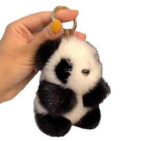 Adorable Panda Keychain - Cute & Exquisite Plush Pendant for Bags, Birthday Gift 15cm
