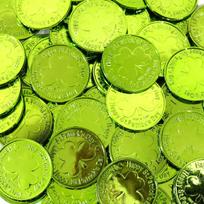 Irish Day Party Decorative Clover Coins Lucky Grass Gold Coins St. Patrick'S Day Decorative Supplies Clover Green Coin