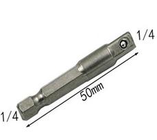 Hex Shank to Square Socket Adapter Set: 1/4, 3/8, 1/2 Inch Extension for Air/Electric Wrenches