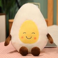 38CM cute boiled egg doll plush soft pillow healing poached egg toy for children kids decor