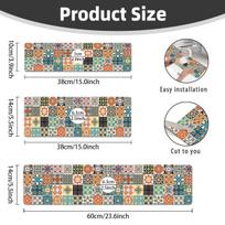 VIKAMA Diatom Mud Water Absorbent Sink Drain Mat  Non-Slip And Moisture-Proof Polyester Kitchen And Bathroom Faucet Drain Cover 10X38CM