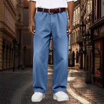 Men Elastic Waist Pant Casual Fit Pants Trousers XL
