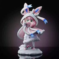 19cm Spy×Family Cute And Charming Model Anya Forger Cos Sylveon Anime Figure Pokemon Beautiful Girls Doll Decoration Children Toy Xmas Gifts