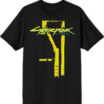 Bioworld Cyberpunk 2077 Pastato Dažų Logotipas Vyriški Juodi Marškinėliai S juoda