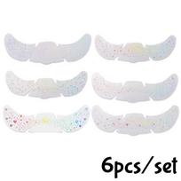 12/6pcs Glitter Freckles Face Tattoo Temporary Fake Star Freckles Stickers Makeup Patches for DIY Y2K Music Festival Makeup gray
