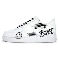 Nike Air Force 1 Slip Resistant Abrasion Resistant Low top Skateboard Shoes Men's White CW2288-111(Team317-) 40