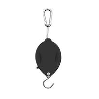 Retractable Steel Wire Hanging Hook Adjustable Length Heavy Duty Hook for Home Garden Use with Carabiner Clip and Steel Hook