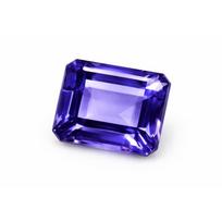 8 Carat CERTIFIED Natural Taaffeite Purple Emerald Cut Loose Gemstone Ring Size 11.2 mm approx