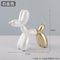 Balloon Dog Sculpture Resin Art Modern Decor for Living Room TV Cabinet Bookshelf Desktop Essential