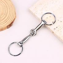 Horse Bits Hollow Jointed Mouth Snaffle Bits Keychain Alloy Keychain Single Connector Horse Bit Key Knot Snaffle Bits Keychain
