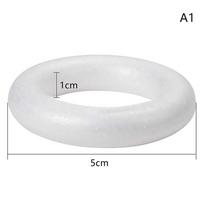 1Pcs White Foam Ring Polystyrene Round DIY Handmade Wreath For Christmas Crafts 5/7/8/10/12/15/17/20cm Wedding Party Decorations