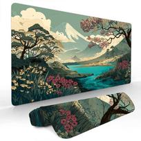 Japanese aesthetic landscape Mouse Pad Gaming mats NonSlip Durable Desk Mat mousepad With Stitched Edge HD printing Office mat 800x300x2mm