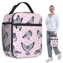 Cute Cartoon Pigeons Pack Insulated Lunch Bag for Women Office Cooler Thermal Food Box Tote Portable Lunch Boxes Container One Size