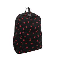 Strawberry Print Backpack Cute School Bag for Teen Girls One Size