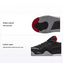 Air Jordan 4 RM PS Bred Vaikiški sportbačiai Juodi Vilko pilki Balti FQ7936-061 29.5 black