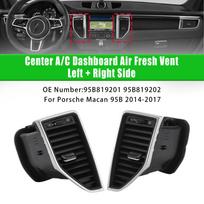 Front Left+Right Middle AC Vent Grille 95B819201 For Porsche Macan 2014-2017