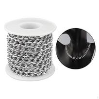 16 Feet Large Aluminium Curb Cuban Chains Twisted DIY s with Spool for Necklace Bracelet