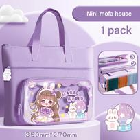 Large-capacity Tote School Bag 3-Layer A4 File Bag Multifunction Art  Storage Bag  Students 03