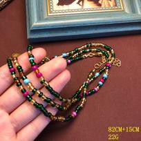 Bohemian Women's Multi-layer Mixed Color Bead Necklace Set
