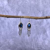 Natural Labradorite Earrings Rose Cut Teardrop Earrings Sterling Silver Handmade Labradorite Earrings Healing Gemstone Earrings Gifts