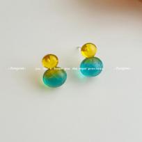Discover Summer Style: Korean Ice-Clear Glass Candy Colorful Ball Stud Earrings - Perfectly Chic and Elegant Small Earrings!