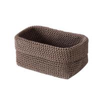 Handwoven Cotton Rope Storage Basket Rectangle Large Capacity Knitted Storage Basket Breathable Moisture-proof S