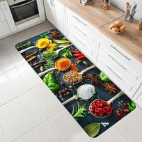 Spice Herb Pattern Carpet Mat Rug Living Room Home Decoration Kitchen Spice Rack Floor Mat Culinary Design Non Slip 40X120CM