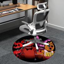 Freddy Fazbear's,Five Nights at Freddy's Chair mat Round Rug Office carpet, Machine Washable, Non slip, Suitable for Living Rooms, Bedrooms 80cm