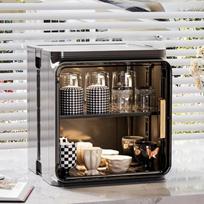 Dustproof Desktop Cup Storage Rack Cabinet Multi functional Kitchen Cupboard Dish Rack Stackable Tea Set Storage Box