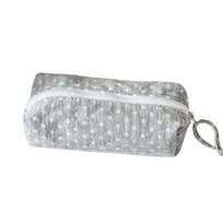Simple Polka Dot Design Pencil Case Large-Capacity Student Stationery Pouch Travel Makeup Bag Storage Bag