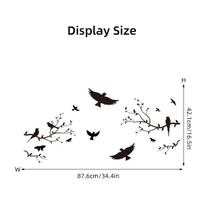 1Pc Branch Bird Silhouette Wall Stickers For Kids Room Decoration Living Room Decor Children's Home Bedroom Wall Decals DIY