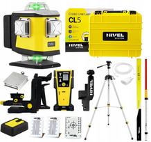 Kryžminis lazeris žalias 4x360° Nivel System CL5G su trikoju ir patikros jutikliu