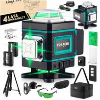 Kryžminis lazerinis nivelyras TOKACHI PRO 4D 360, 16 linijų, 2xAKU