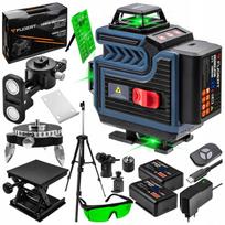 Kryžminis 4D žalias lazerinis nivelyras 360, 2xAKU, su stovu