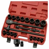 Galvučių raktų rinkinys 19–50 mm su terkšle 3/4, 21 dalis